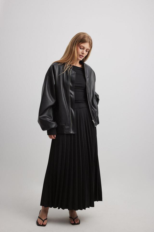 Heavy Pleated Midi Skirt Product Image