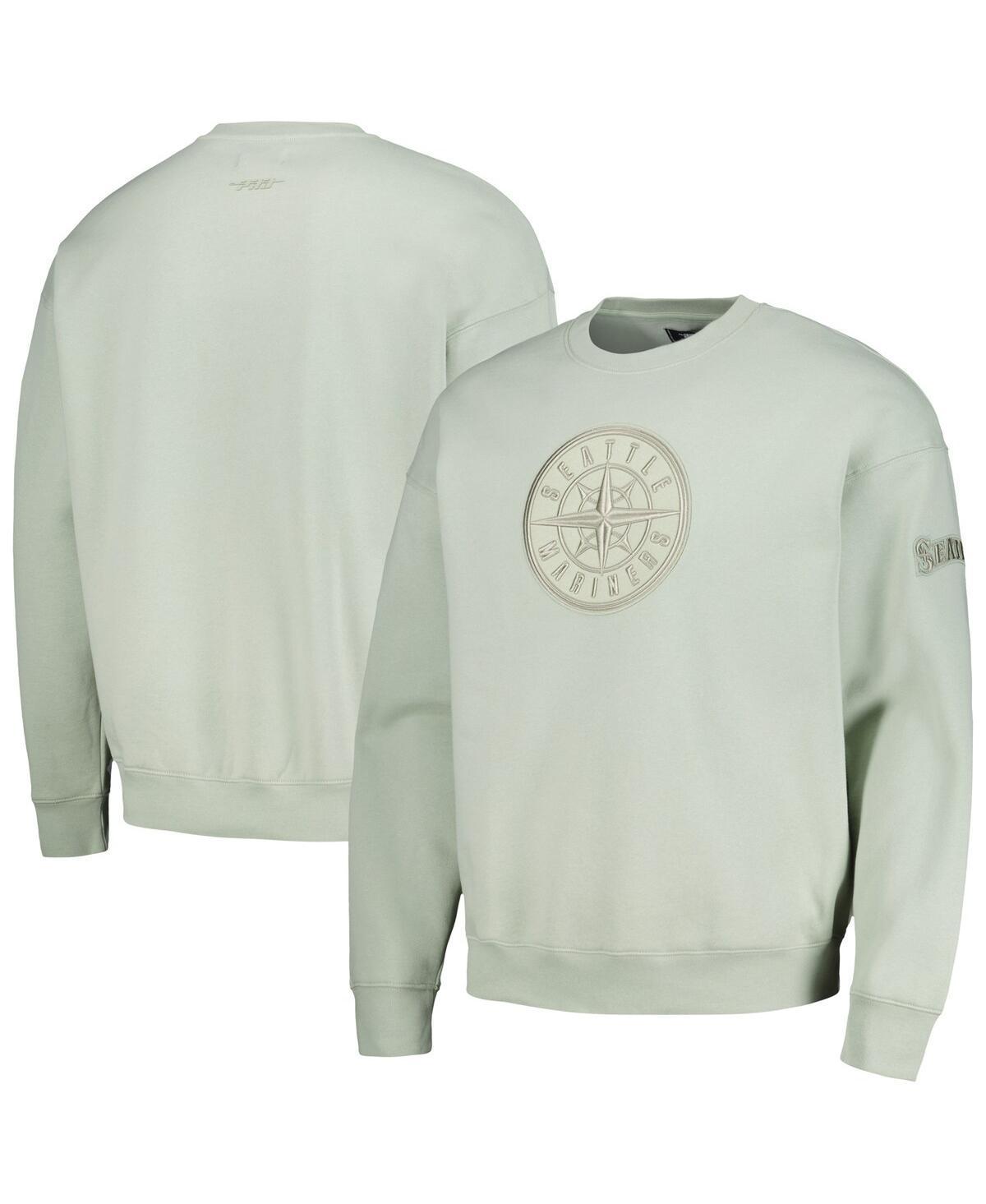 Mens Pro Standard Green Seattle Mariners Neutral Drop Shoulder Pullover Sweatshirt Product Image