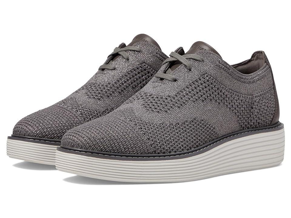 Cole Haan Original Grand Platform Stitchlite Oxford (Tornado Metallic Knit) Women's Shoes Product Image