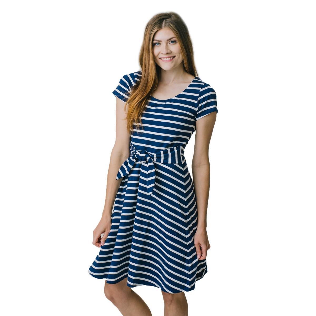 Hope & Henry Womens Tie-Waist Knit Dress Product Image