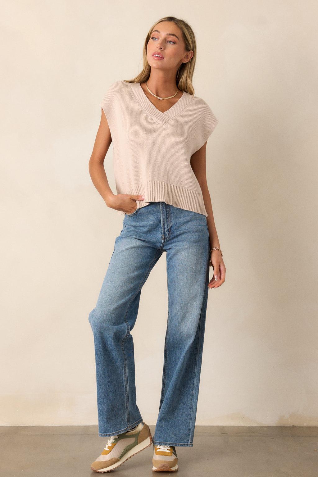 Day Dreaming Medium Wash Wide Leg Jeans Product Image