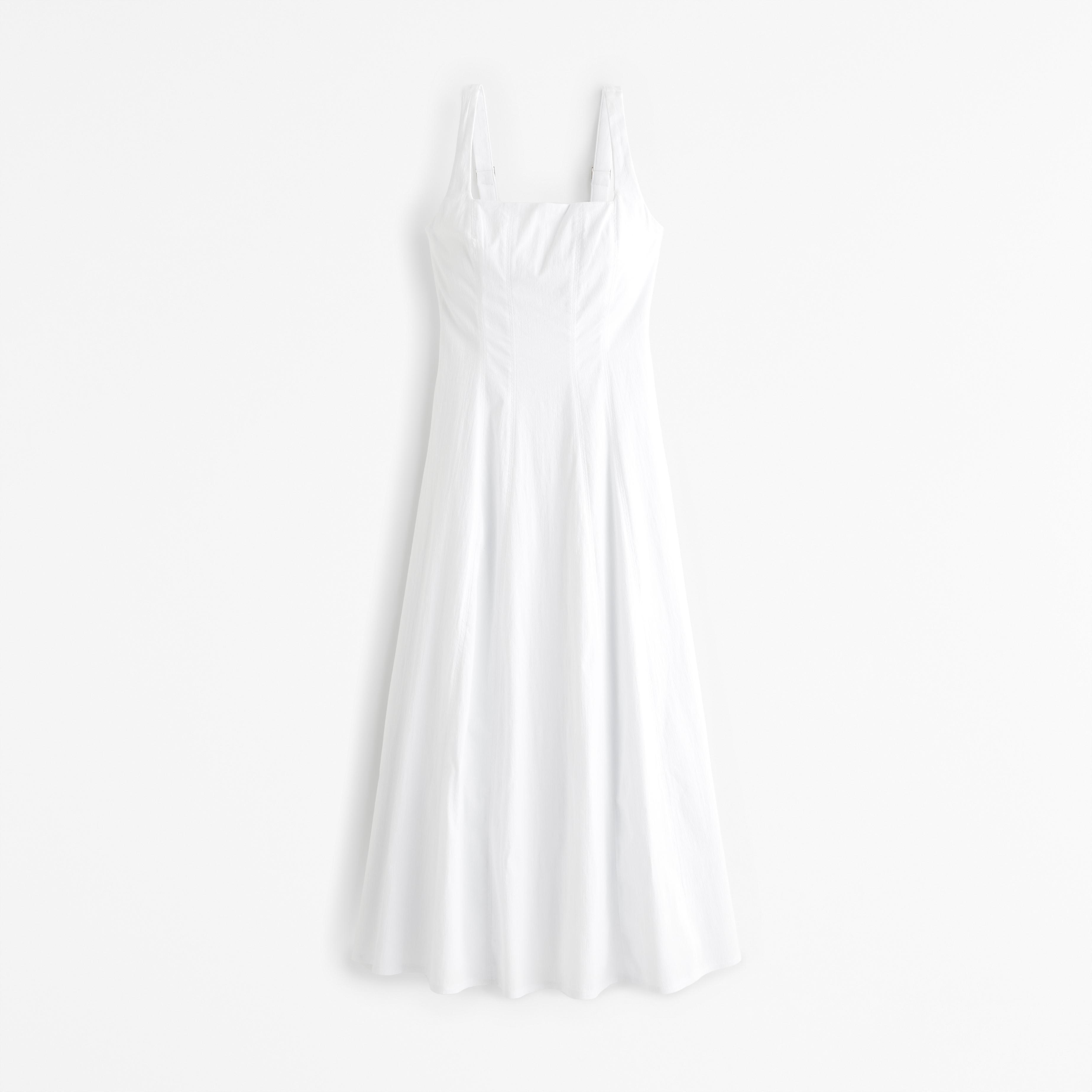 The A&F Mila Fit & Flare Stretch Midi Dress Product Image