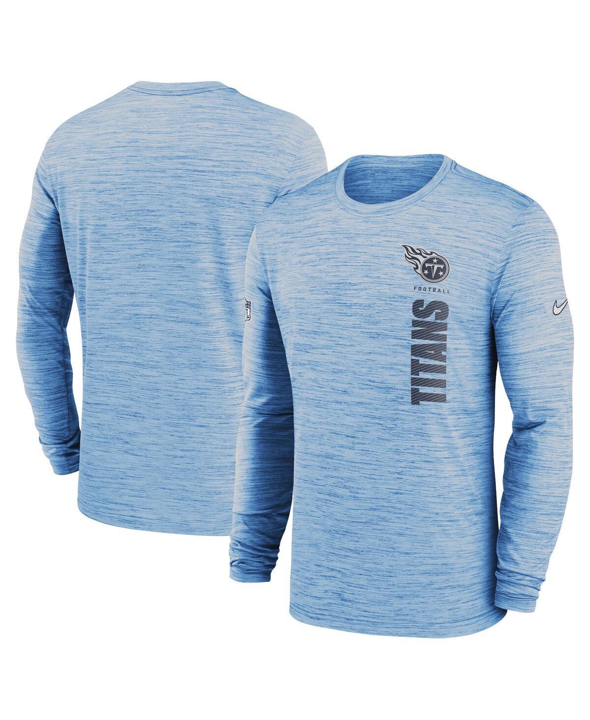 Nike Mens Light Blue Tennessee Titans 2024 Sideline Velocity Performance Long Sleeve T-Shirt Product Image