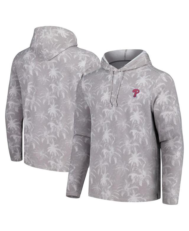 Tommy Bahama Mens Gray Philadelphia Phillies Palm Frenzy Hoodie Long Sleeve T-Shirt Product Image