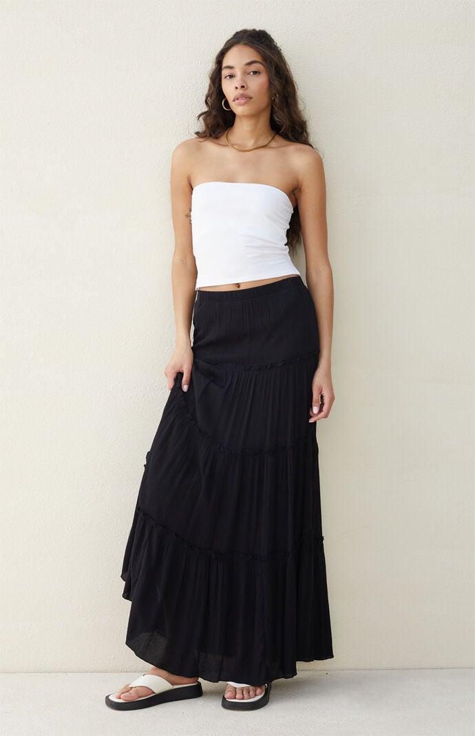 Beverly & Beck Women's Tiered Maxi Skirt - Product Image