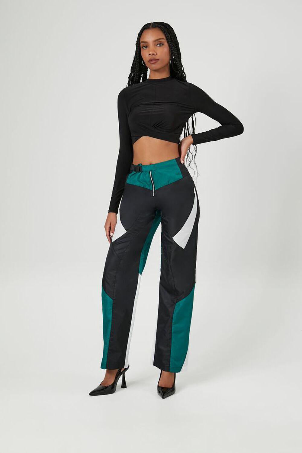 Colorblock Wide-Leg Pants | Forever 21 Product Image