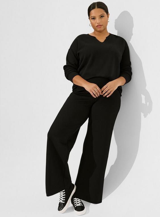 High-Rise Pull On Pixie Wide Leg Luxe Ponte Pant Product Image