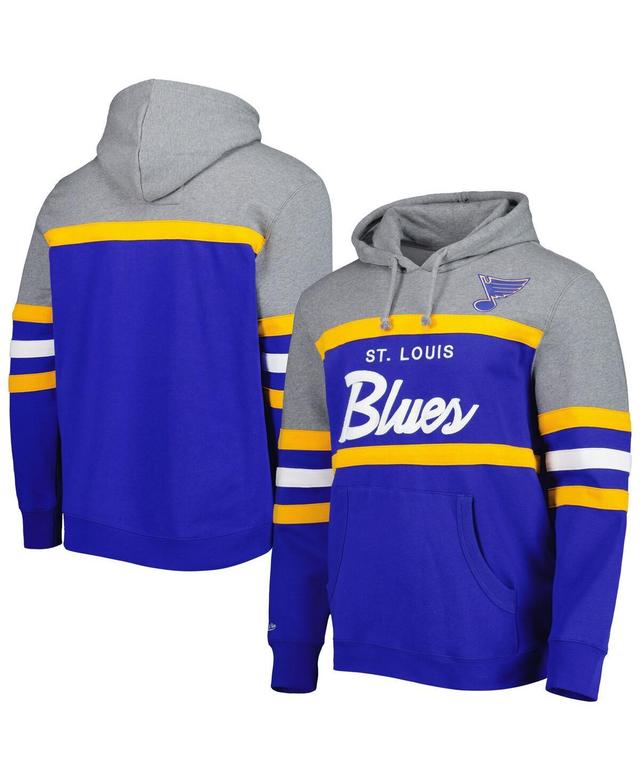 Mens Mitchell & Ness Blue St. Louis Blues Head Coach Pullover Hoodie - Blue Product Image