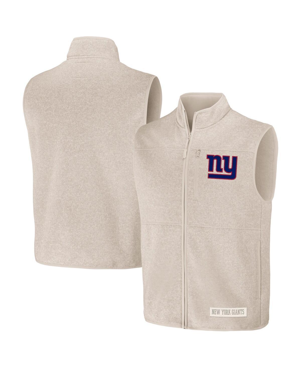 Mens Nfl x Darius Rucker Collection by Fanatics Oatmeal New York Giants Full-Zip Sweater Vest - Oatmeal Product Image