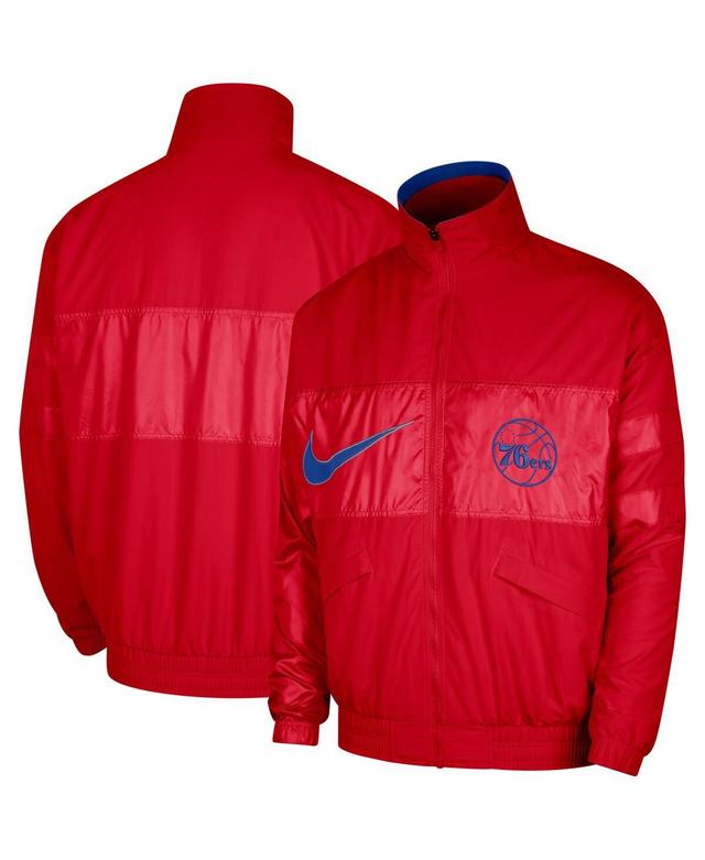 Mens Nike Red Philadelphia 76ers Courtside Versus Capsule Full-Zip Jacket Product Image