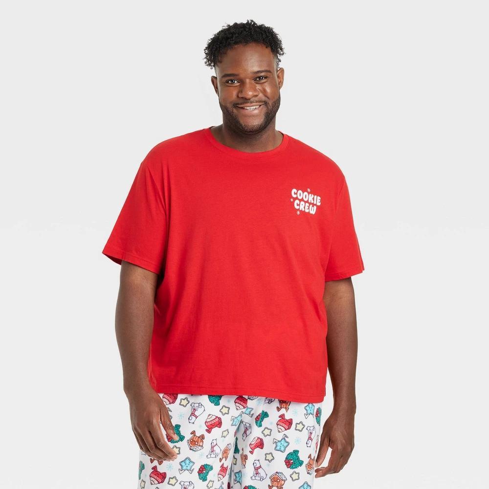 Mens Big & Tall Cookie Crew Holiday Matching Family Pajama T-Shirt - Wondershop Red 5XL Product Image