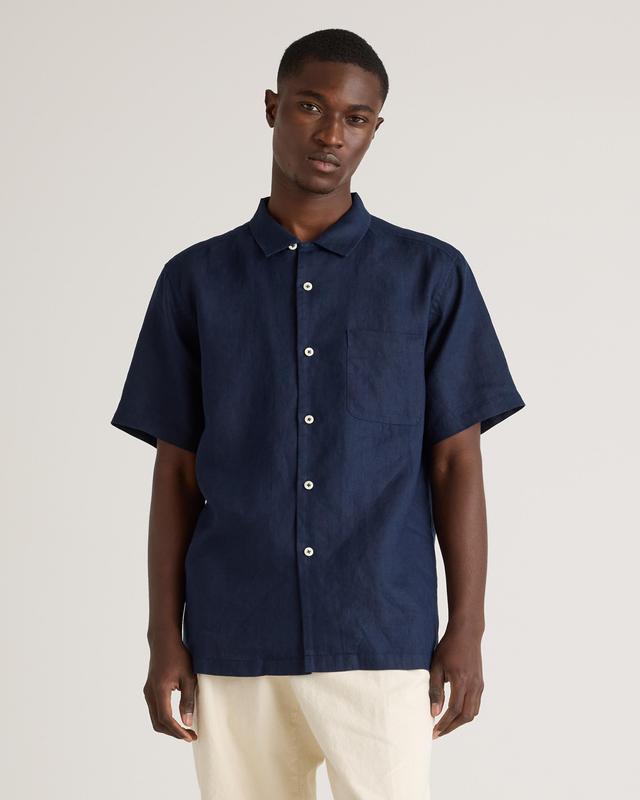 100% European Linen Camp Shirt Product Image