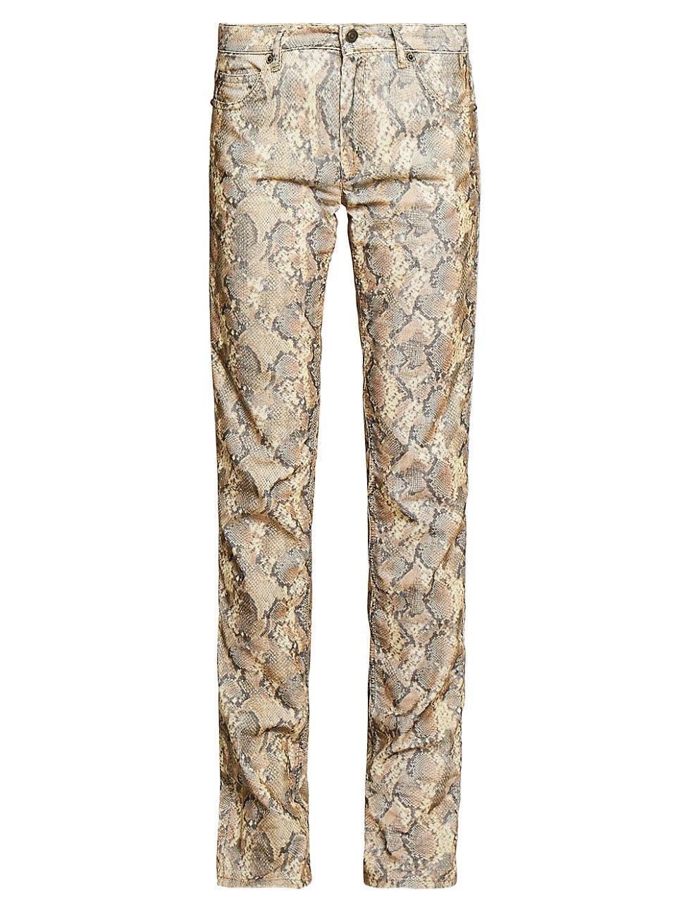 Womens Ferni Snake Straight-Leg Jeans Product Image