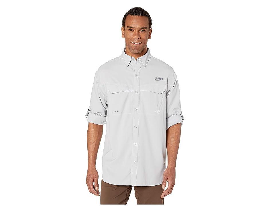 Columbia Low Drag Offshore Long Sleeve Shirt (Cool Grey/White) Men's Clothing Product Image