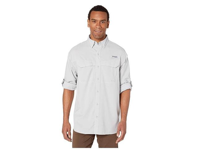 Columbia Low Drag Offshore Long Sleeve Shirt (Cool Grey/White) Men's Clothing Product Image