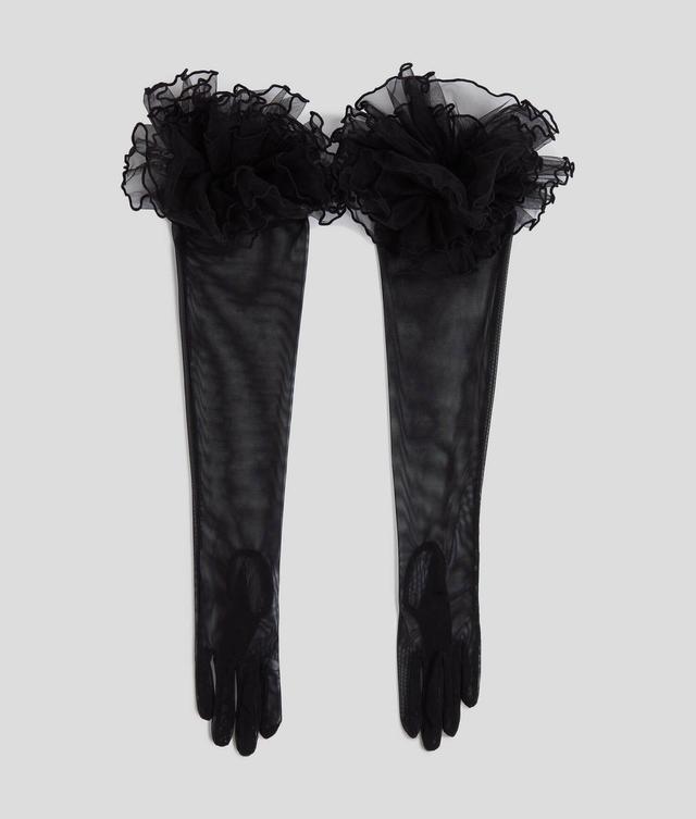 K/SIGNATURE LONG RUFFLED GLOVES Product Image