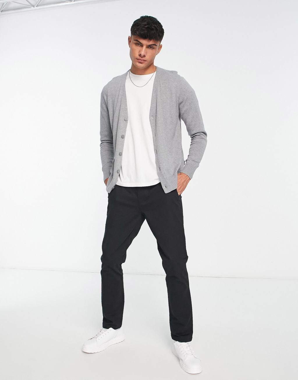 Scalpers cardigan in gray Product Image