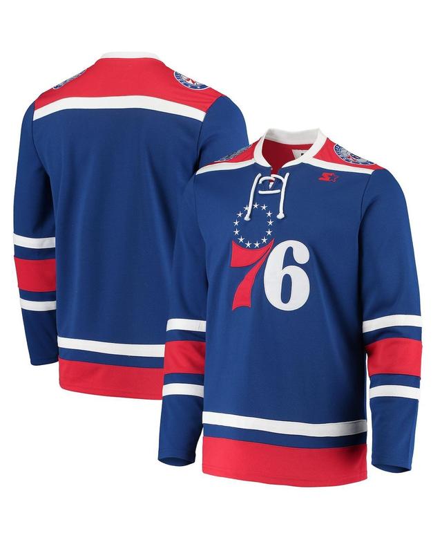 Mens G-iii Sports by Carl Banks Royal Philadelphia 76ers Pointman Hockey Fashion Jersey - Royal Product Image