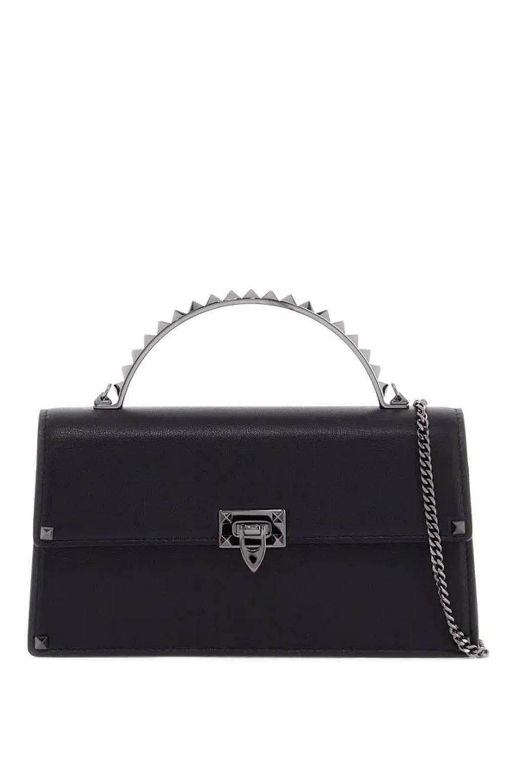 VALENTINO GARAVANI Mini Rockstud Studded In Black Product Image