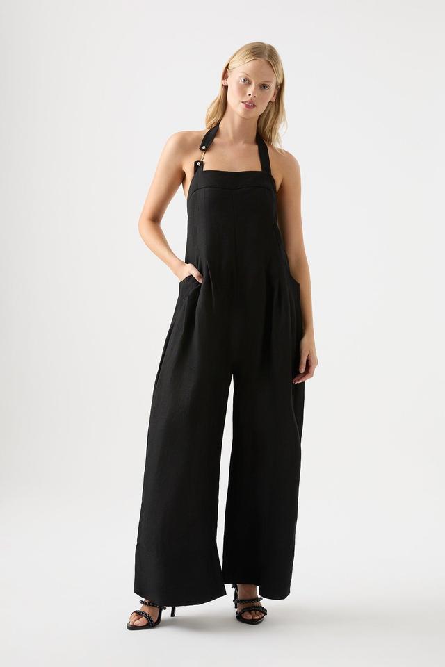 Neo Pleated Halter Jumpsuit Product Image