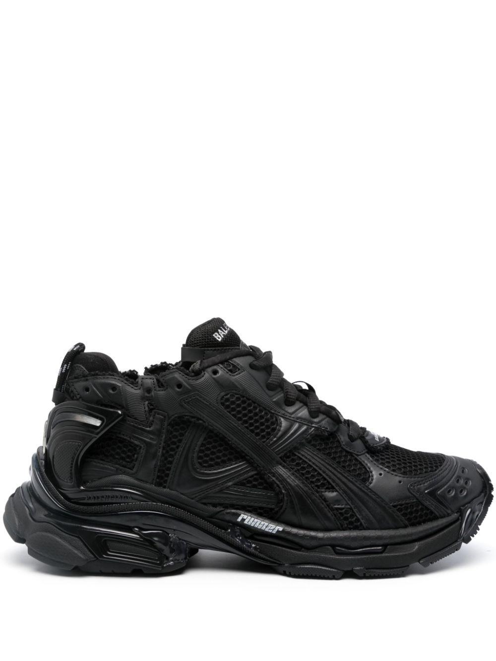 BALENCIAGA Runner Mesh Sneakers In Black Product Image