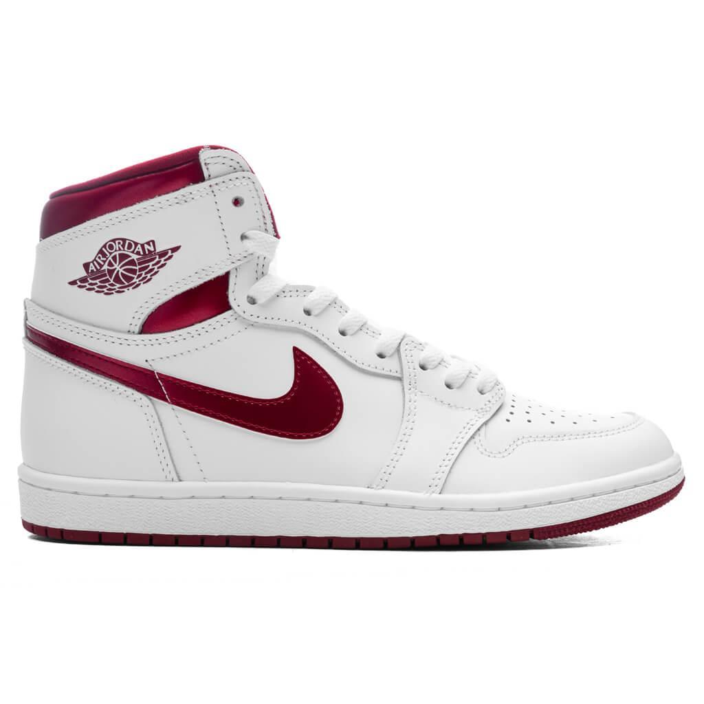 Air Jordan 1 High Retro '85 'Metallic Burgundy' - White/Team Red/White Male Product Image