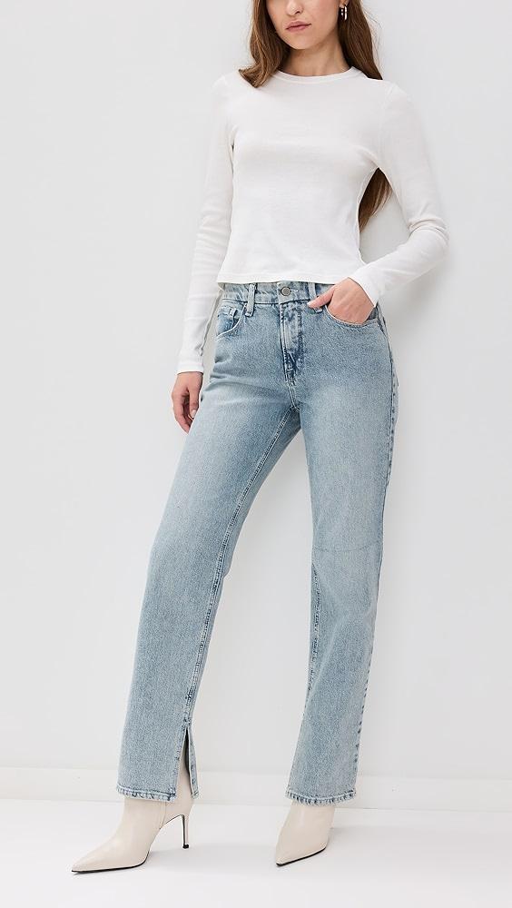 Good American Good Icon Inseam Slit Jeans | Shopbop Product Image