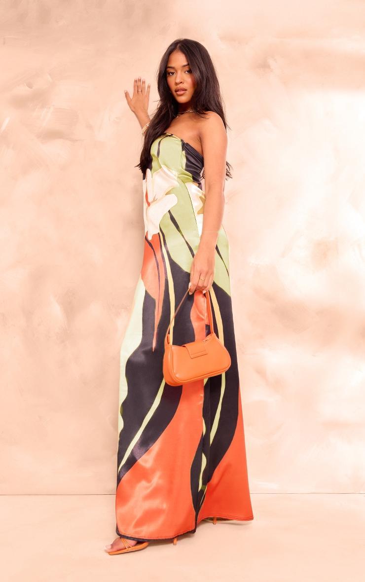 Tall Multi Printed Bandeau Floaty Maxi Dress Product Image