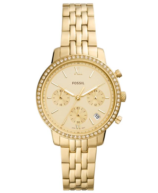 Fossil Womens Neutra Gold-Tone Stainless Steel Bracelet Watch, 36mm - Gold-Tone Product Image