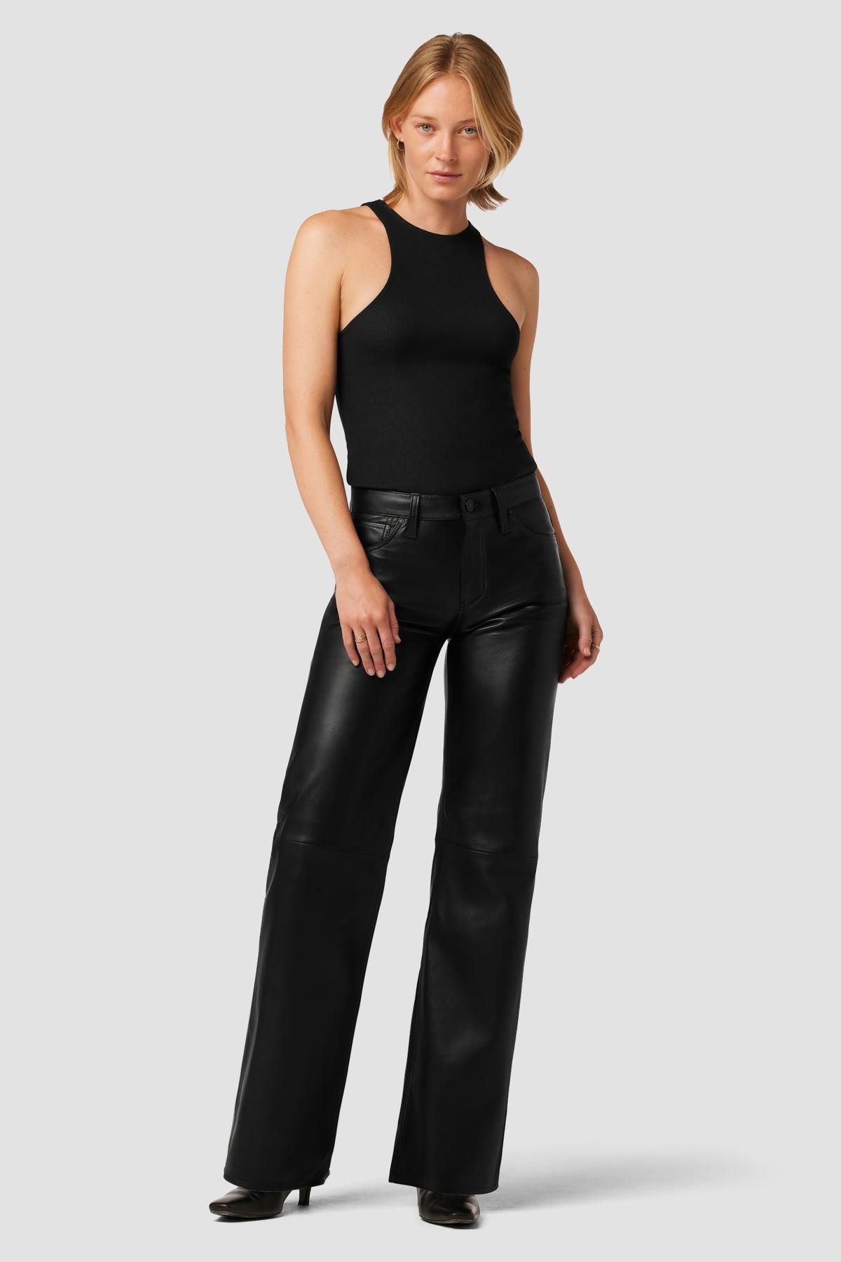 Rosie High-Rise Wide Leg Leather Pant Female Product Image