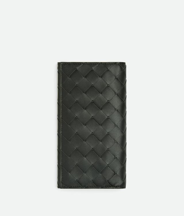 Men's Long Intrecciato Wallet in Dark green / Travertine Product Image