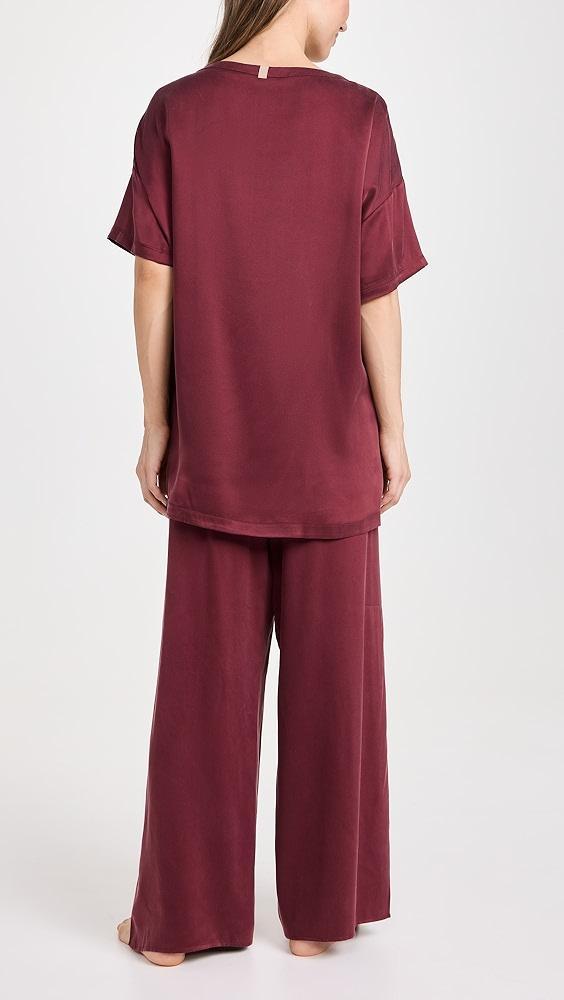 Lunya Washable Silk Tee Pant Set | Shopbop Product Image