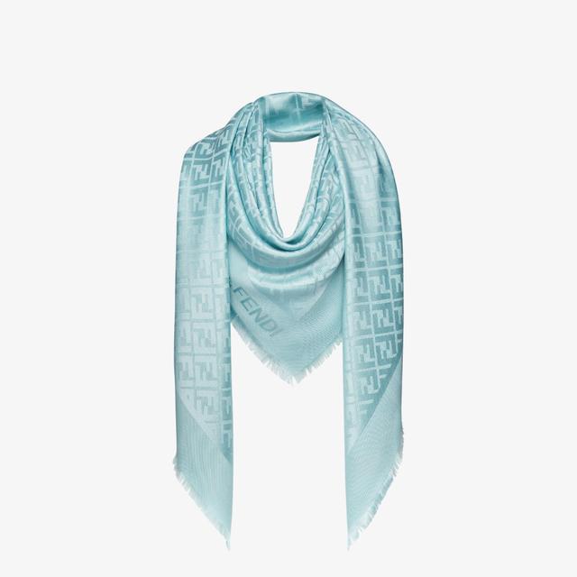 FF ShawlLight blue silk and wool shawl Product Image