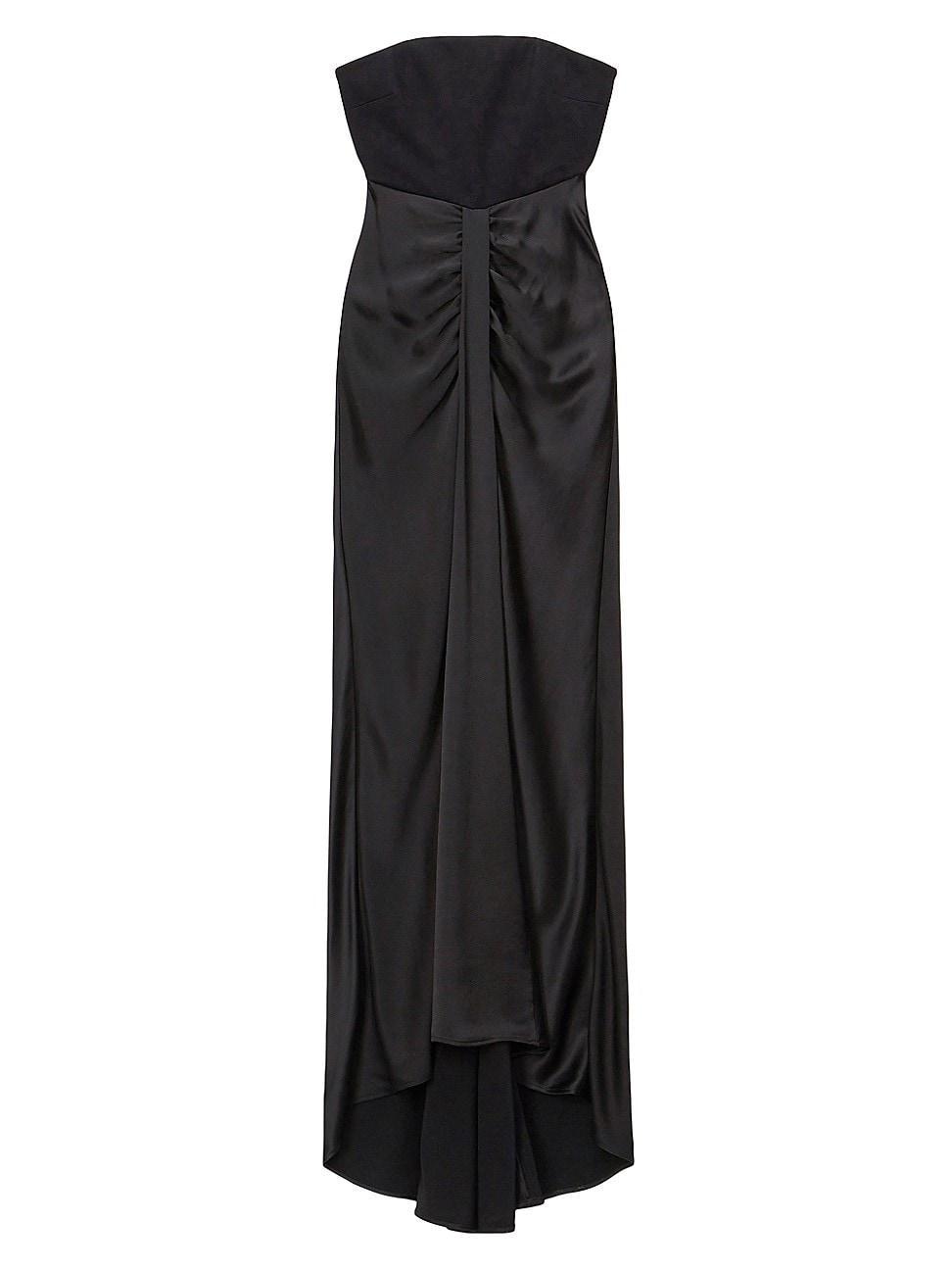 STAUD Wayfaring Strapless Satin Maxi Dress Product Image