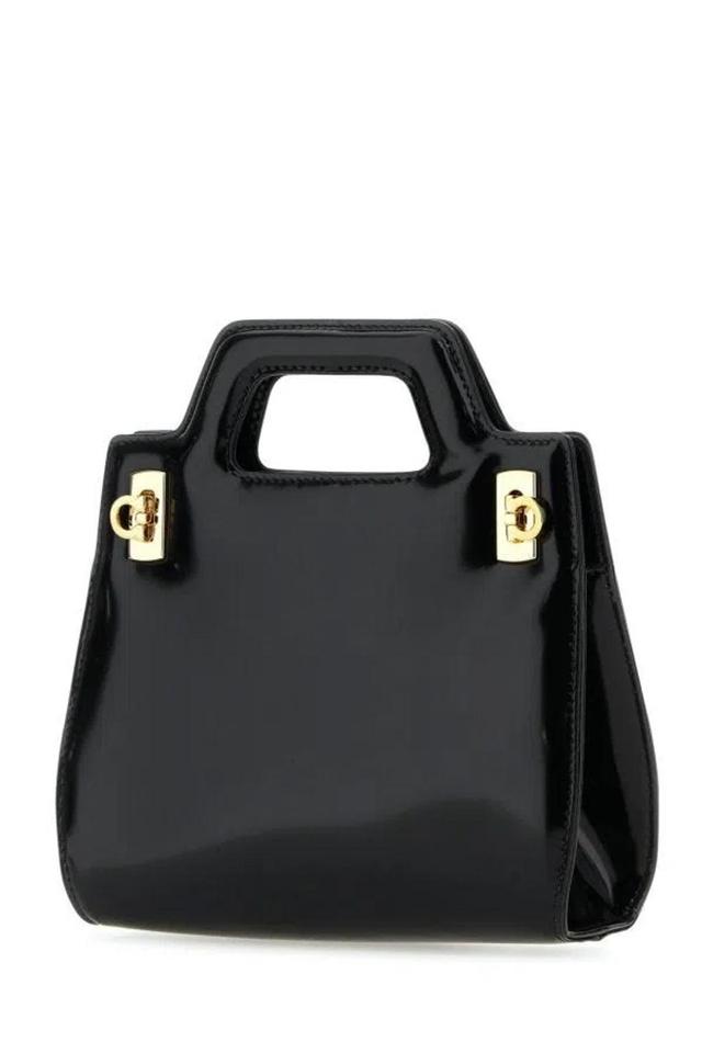 Black Leather Mini Wanda Handbag Product Image