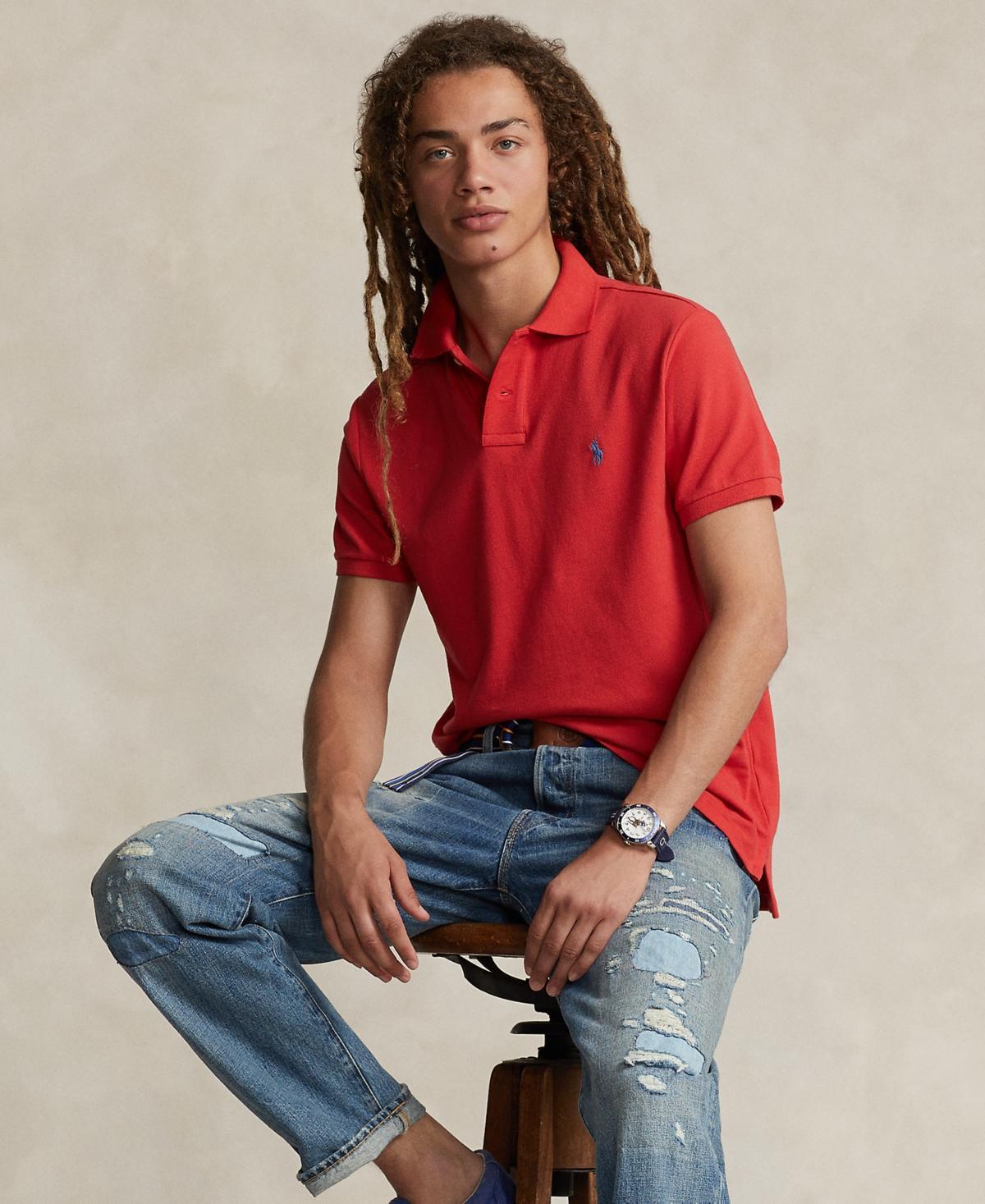 Polo Ralph Lauren Classic Fit Solid Cotton Mesh Polo Shirt Product Image