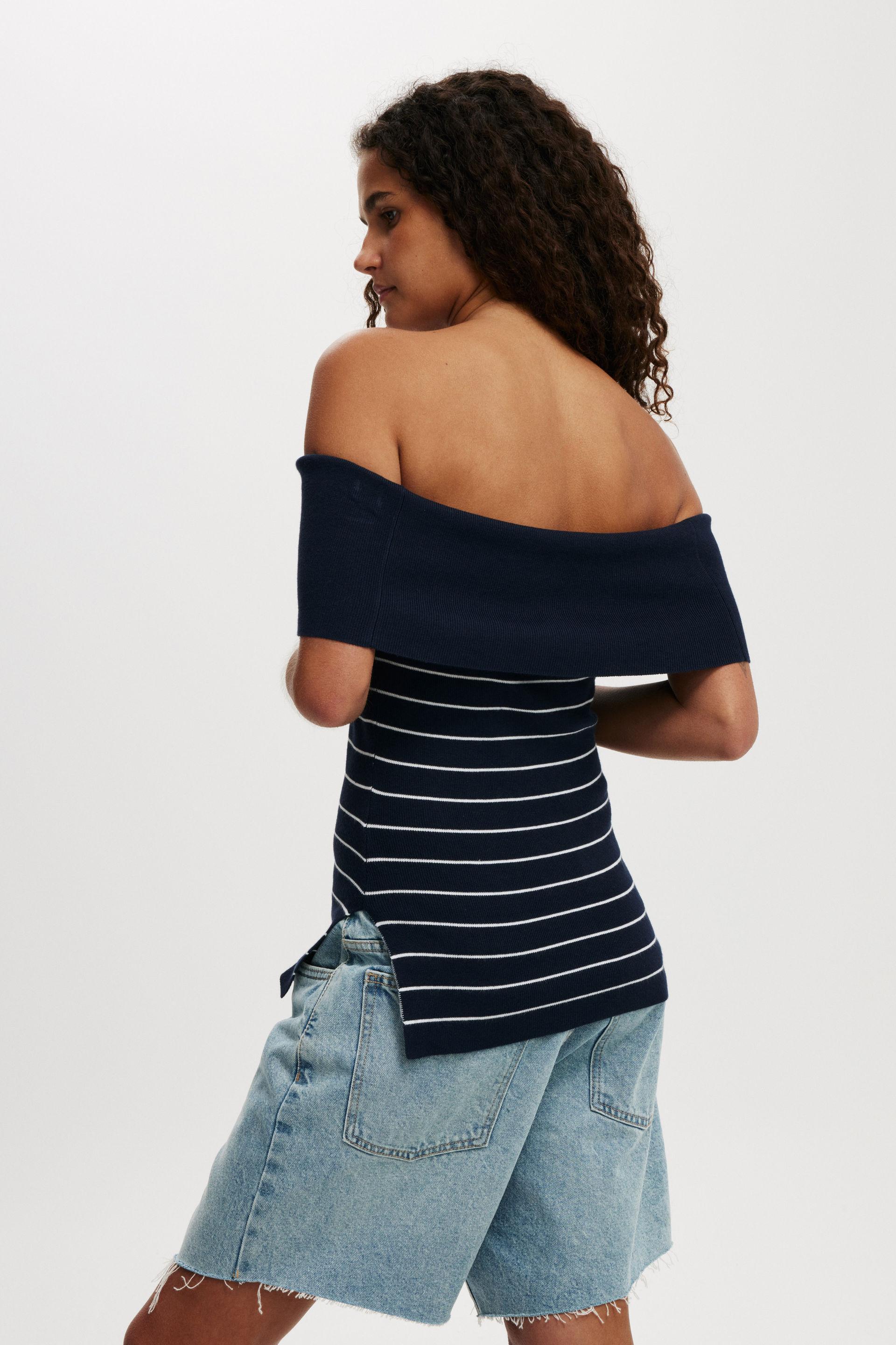 Rita Rib Side Split Off Shoulder Product Image