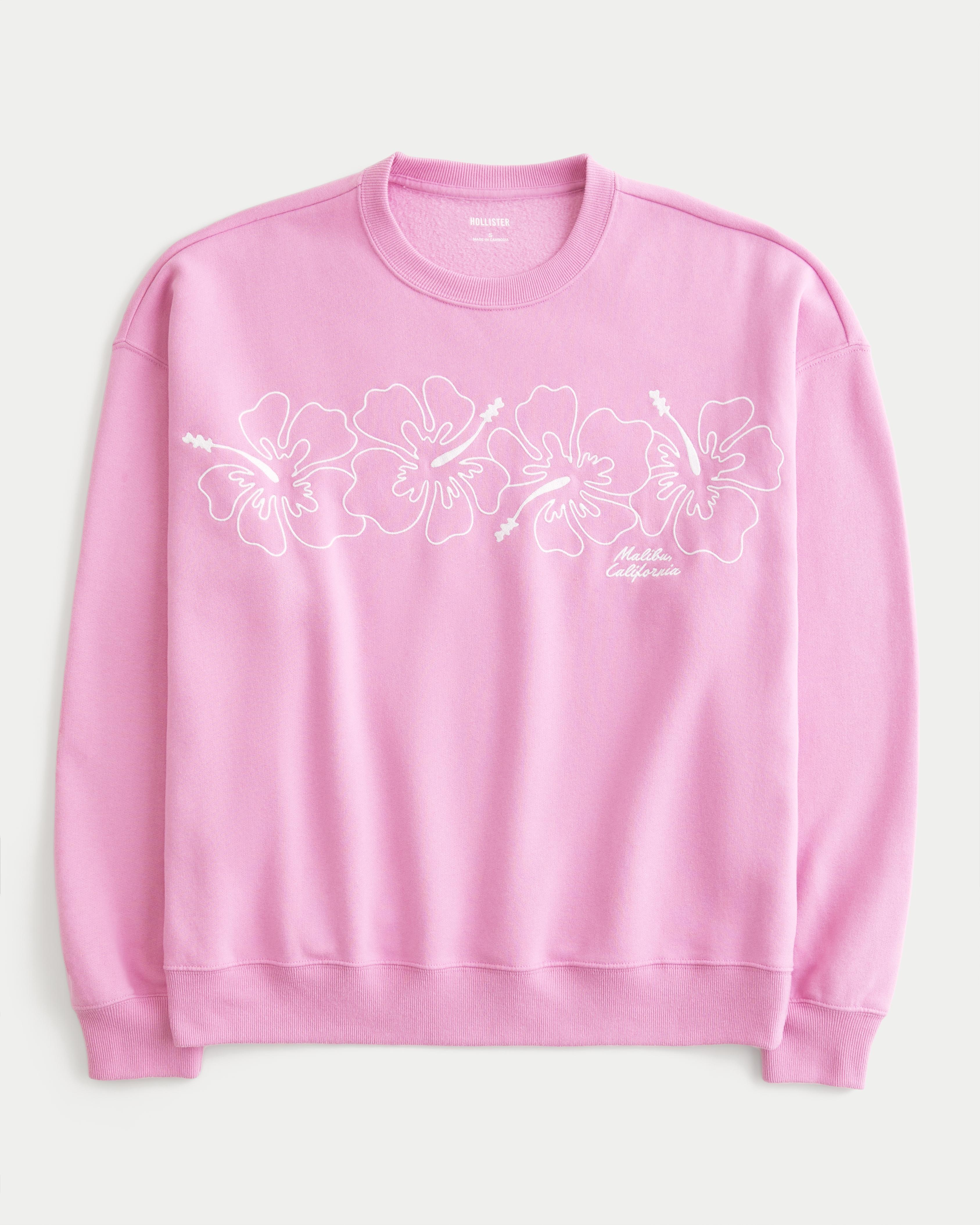 Oversized Malibu Graphic Crew Sweatshirt Product Image