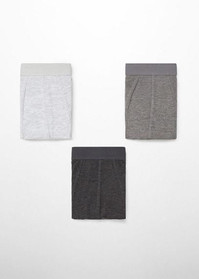 MANGO MAN - 3-pack cotton boxers greyMen Product Image