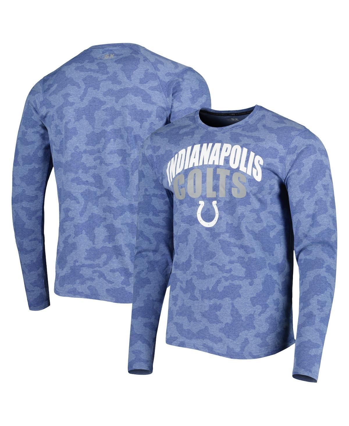 Mens Msx by Michael Strahan Royal Indianapolis Colts Performance Camo Long Sleeve T-shirt Product Image