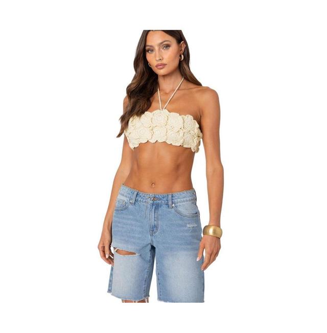 Edikted Womens Flower Girl Crochet Crop Top Product Image