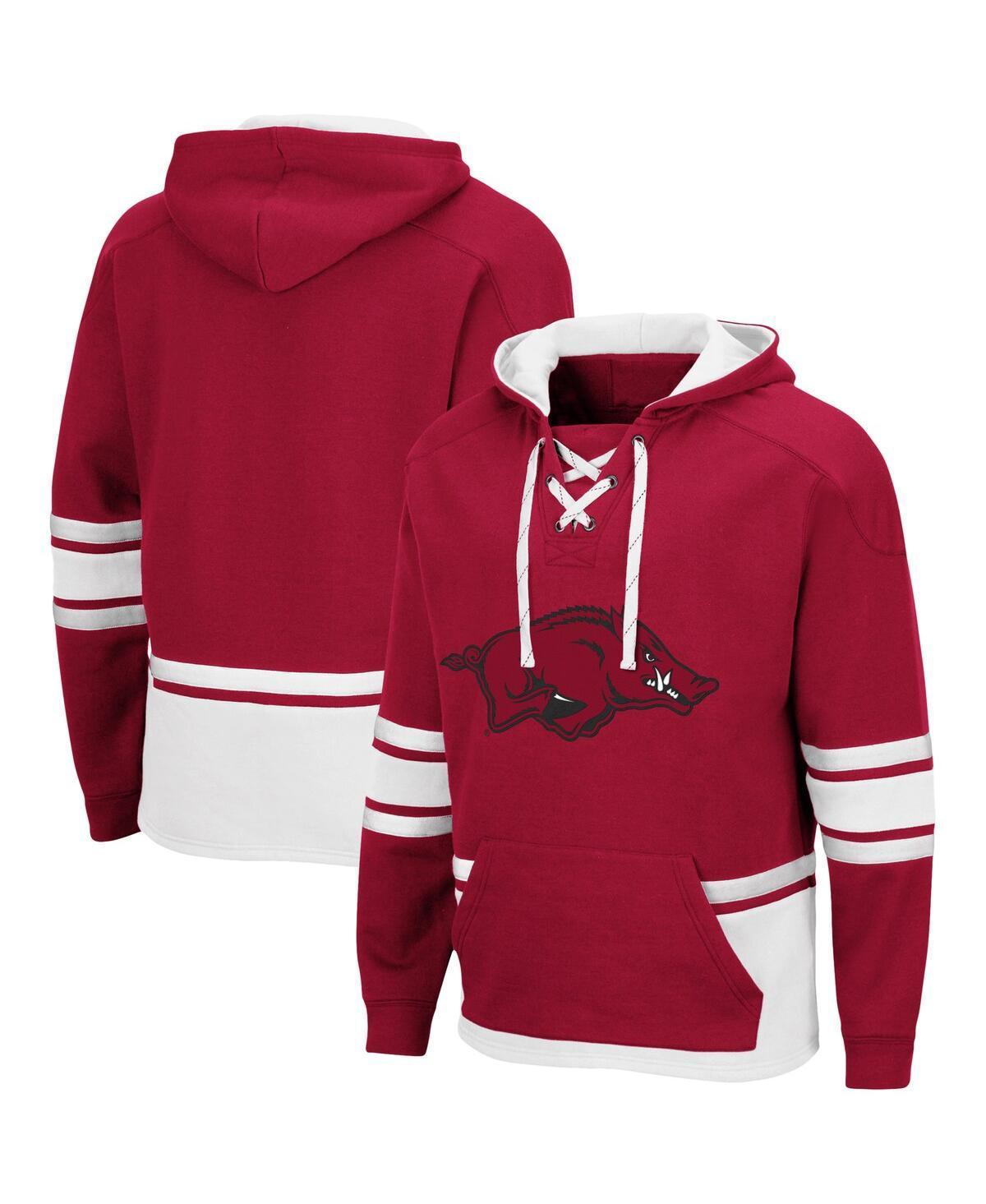 Mens Colosseum Cardinal Arkansas Razorbacks Lace Up 3.0 Pullover Hoodie Product Image