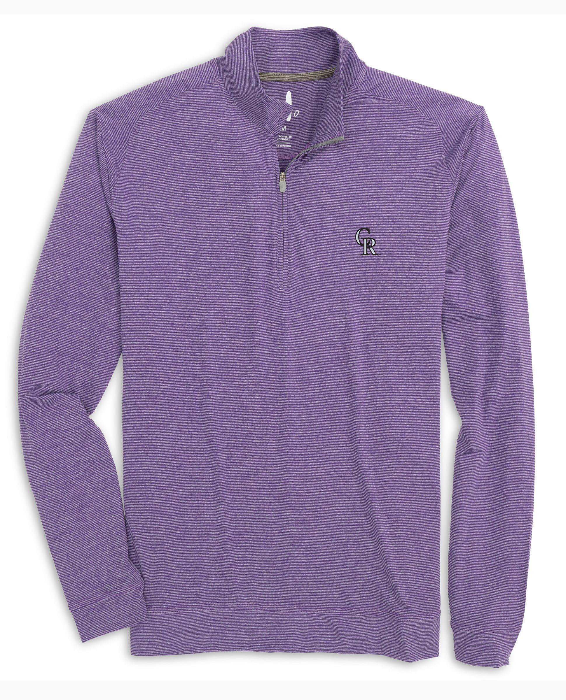 Colorado Rockies Vaughn Striped Performance 1/4 Zip Product Image