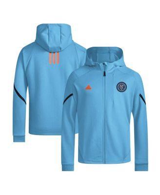 Mens adidas Sky Blue New York City FC 2024 Anthem Travel Full-Zip Jacket Product Image