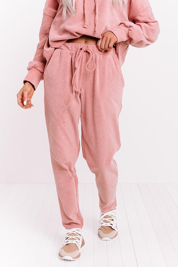 Cozy Perk Joggers in Blush Product Image