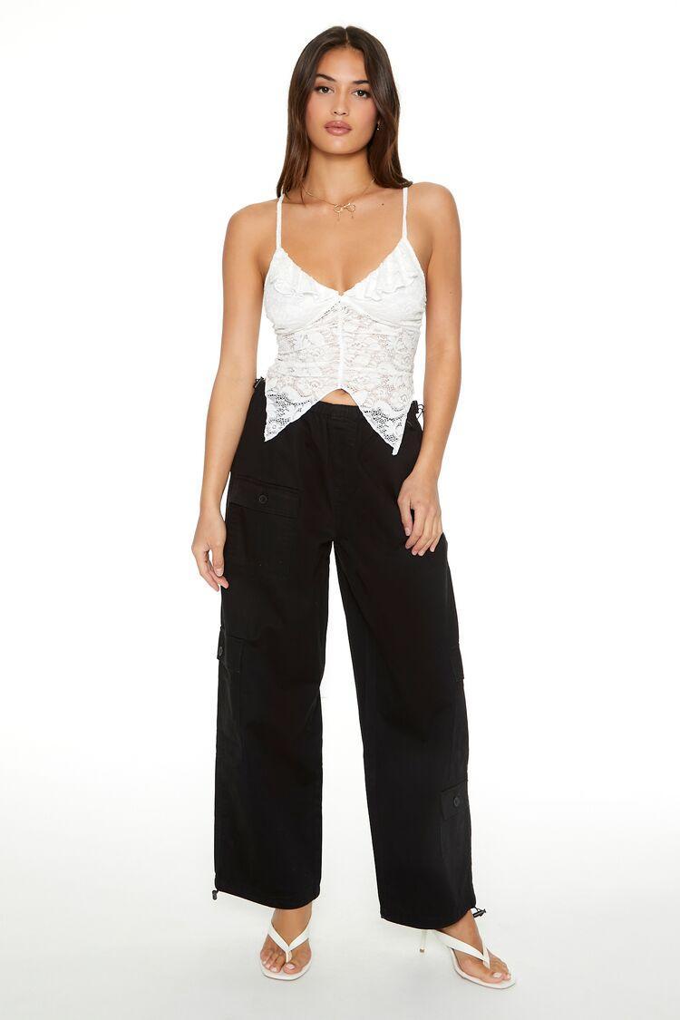 Twill Toggle Drawstring Cargo Pants | Forever 21 Product Image