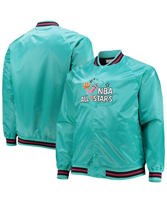 Mens Mitchell & Ness Teal Big and Tall 1996 Nba All-Star Game Hardwood Classics Satin Full-Snap Jacket Product Image