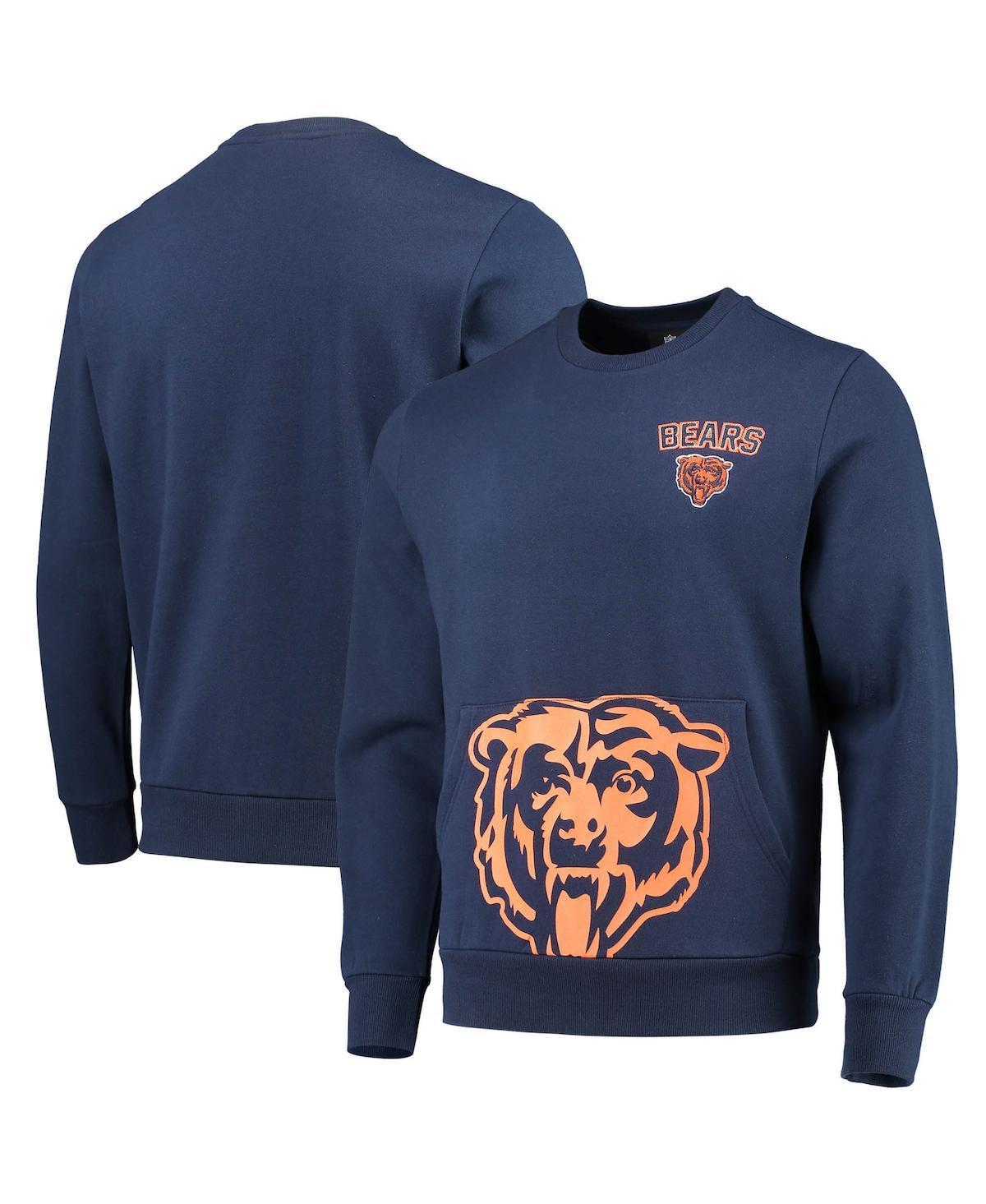 Mens FOCO Chicago Bears Pocket Pullover Sweater Blue Product Image