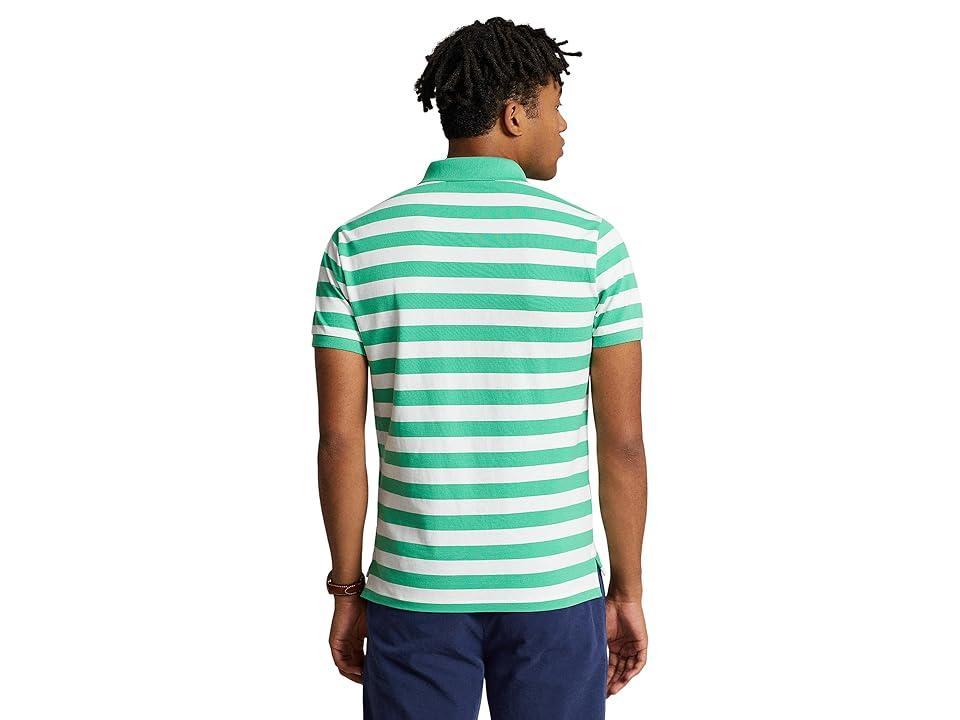 Polo Ralph Lauren Classic Fit Striped Mesh Polo Shirt Men's Clothing Product Image