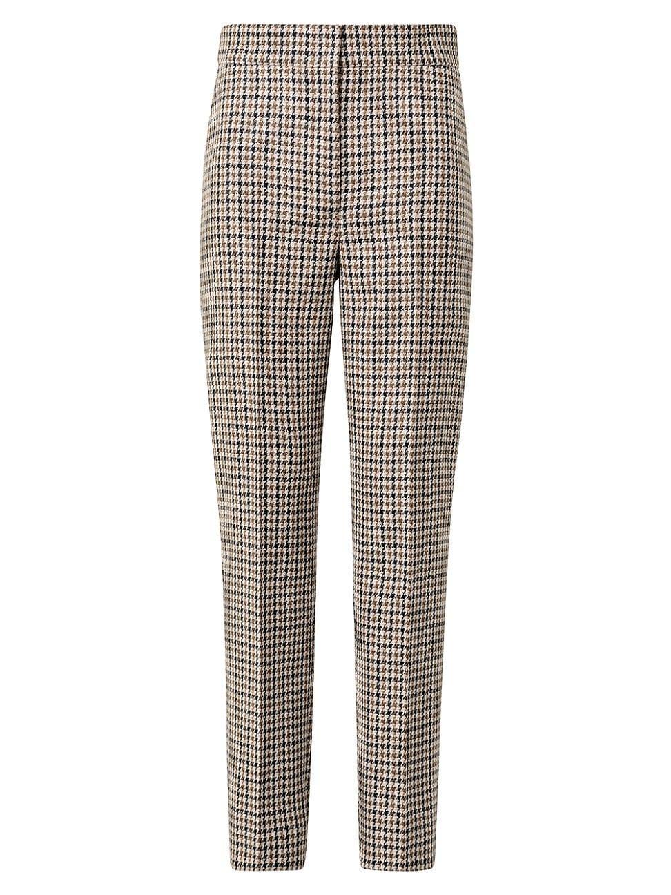 Womens Feryn Houndstooth Wool Tapered Pants Product Image